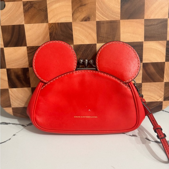 Red Coach X Disney wristlet - Picture 1 of 5